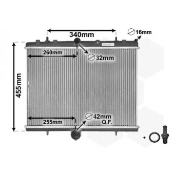 Radiateur, refroidissement du moteur VAN WEZEL 40002314