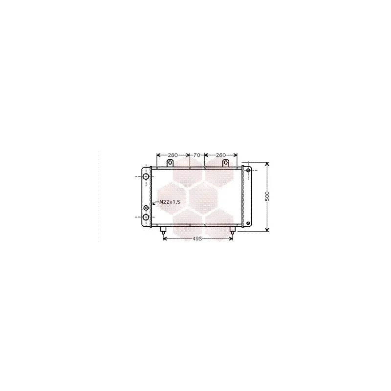 Radiateur, refroidissement du moteur VAN WEZEL 40002319
