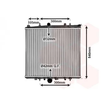 Radiateur, refroidissement du moteur VAN WEZEL 40002331