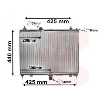 Radiateur, refroidissement du moteur VAN WEZEL 40002358