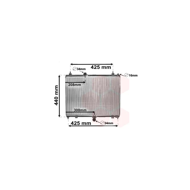 Radiateur, refroidissement du moteur VAN WEZEL 40002358