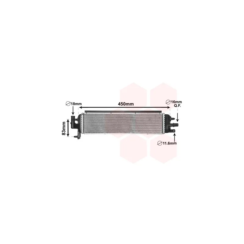 Radiateur, refroidissement du moteur VAN WEZEL 40002382