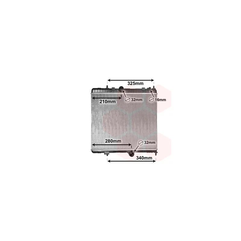 Radiateur, refroidissement du moteur VAN WEZEL 40002384