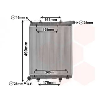 Radiateur, refroidissement du moteur VAN WEZEL 40002411