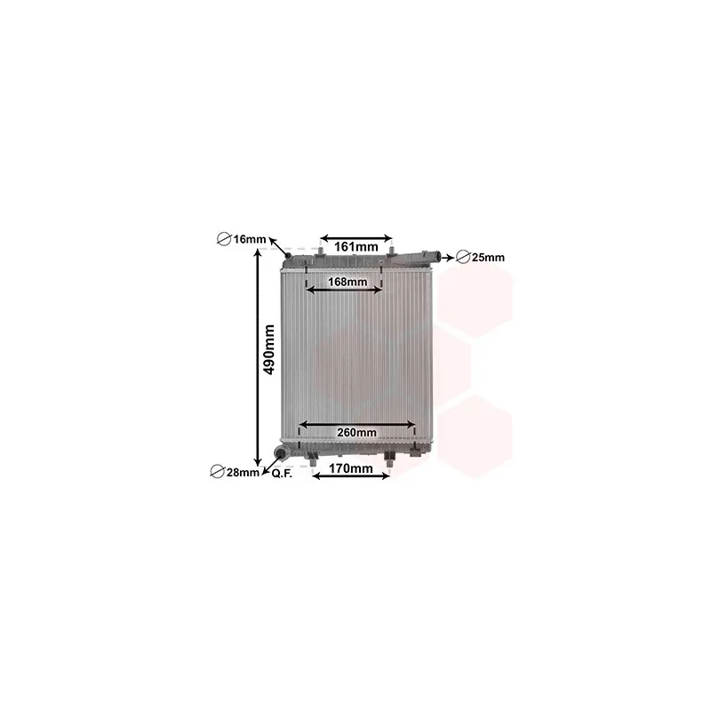 Radiateur, refroidissement du moteur VAN WEZEL 40002411