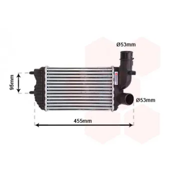 Intercooler, échangeur VAN WEZEL 40004183