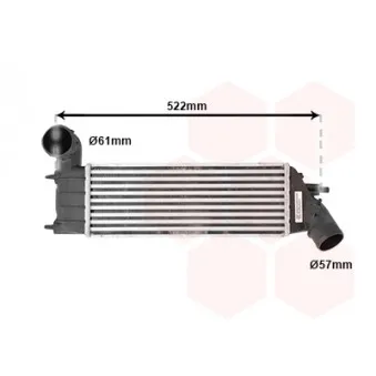 Intercooler, échangeur VAN WEZEL 40004261