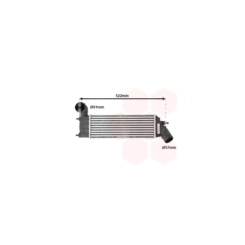 Intercooler, échangeur VAN WEZEL 40004261