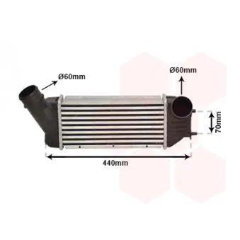 Intercooler, échangeur VAN WEZEL 40004279