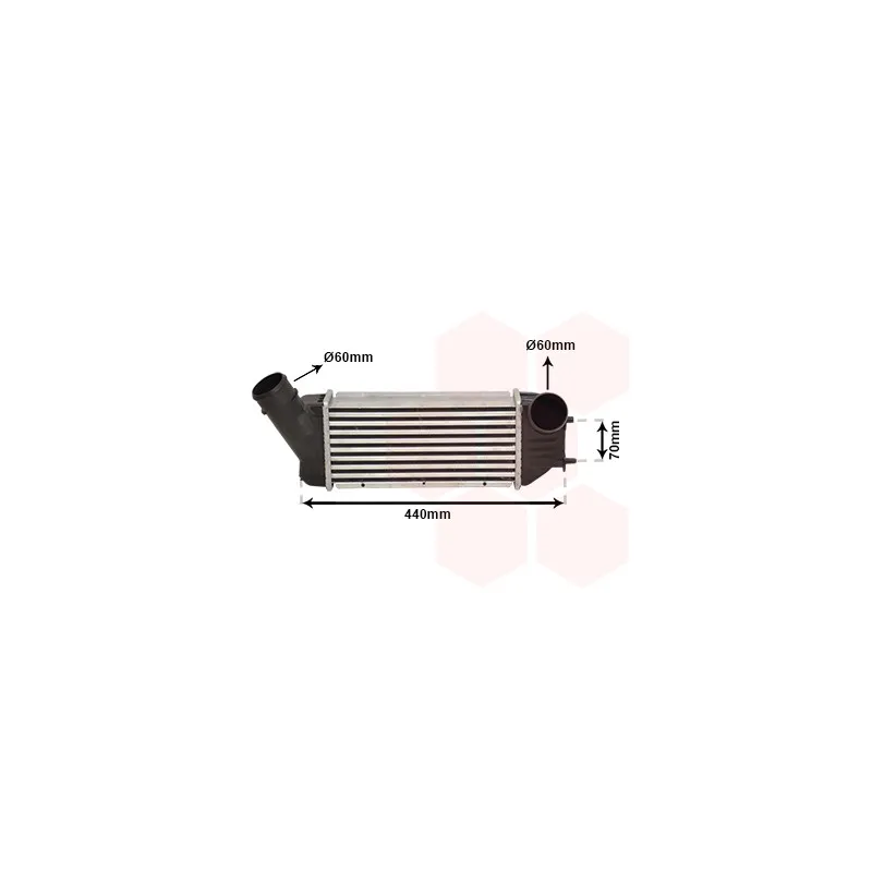 Intercooler, échangeur VAN WEZEL 40004279