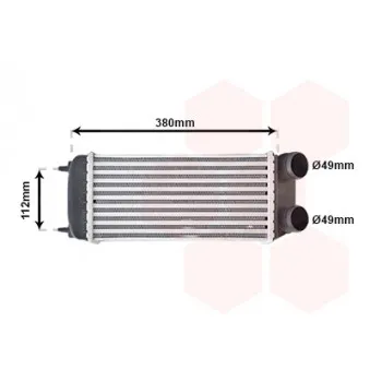 Intercooler, échangeur VAN WEZEL 40004294