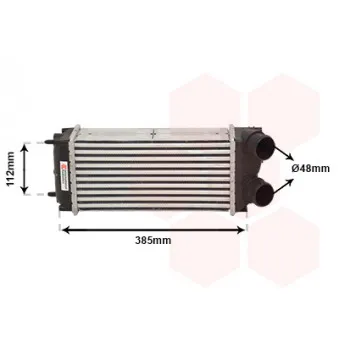 Intercooler, échangeur VAN WEZEL 40004299