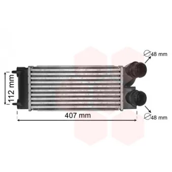 Intercooler, échangeur VAN WEZEL 40004332