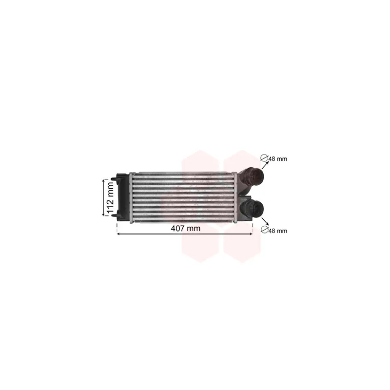Intercooler, échangeur VAN WEZEL 40004332