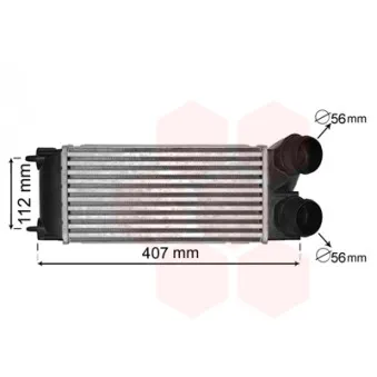 Intercooler, échangeur VAN WEZEL 40004334