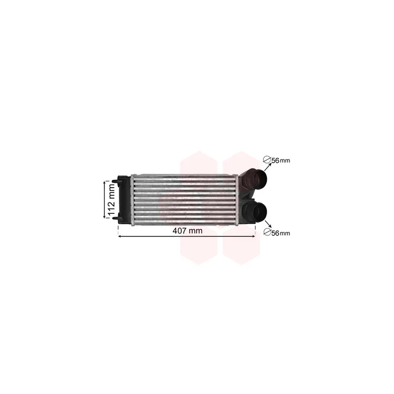 Intercooler, échangeur VAN WEZEL 40004334