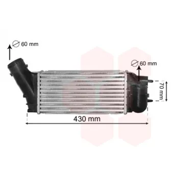 Intercooler, échangeur VAN WEZEL 40004335