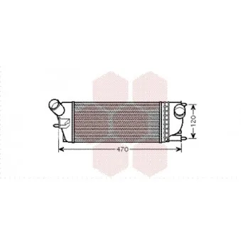 Intercooler, échangeur VAN WEZEL 40004336