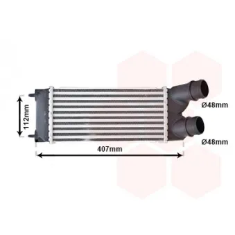 Intercooler, échangeur VAN WEZEL 40004337