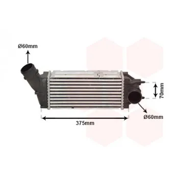 Intercooler, échangeur VAN WEZEL 40004342