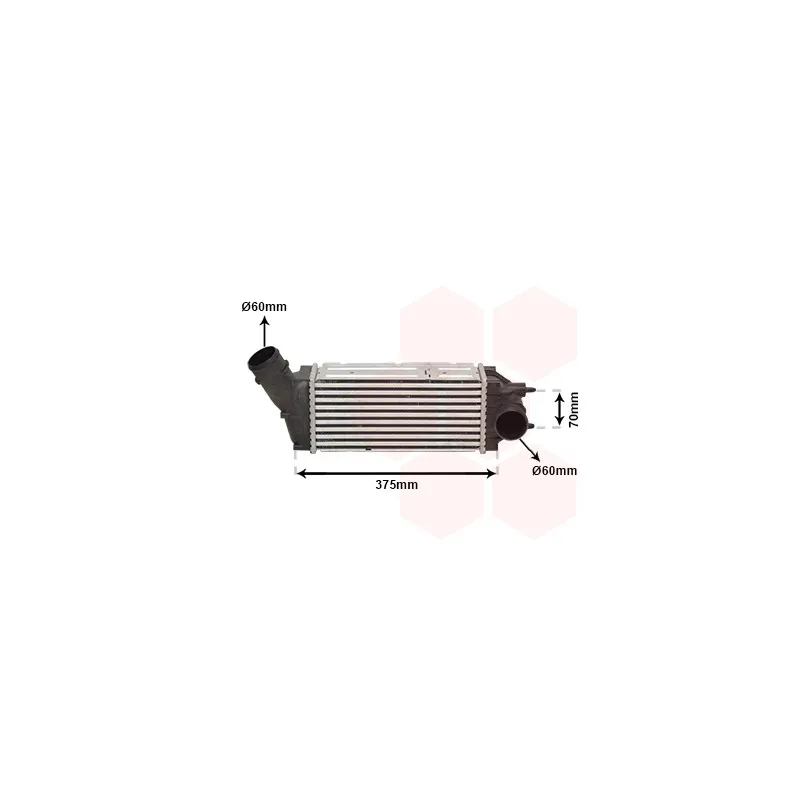 Intercooler, échangeur VAN WEZEL 40004342