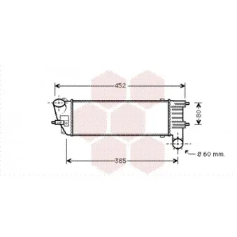 Intercooler, échangeur VAN WEZEL 40004344