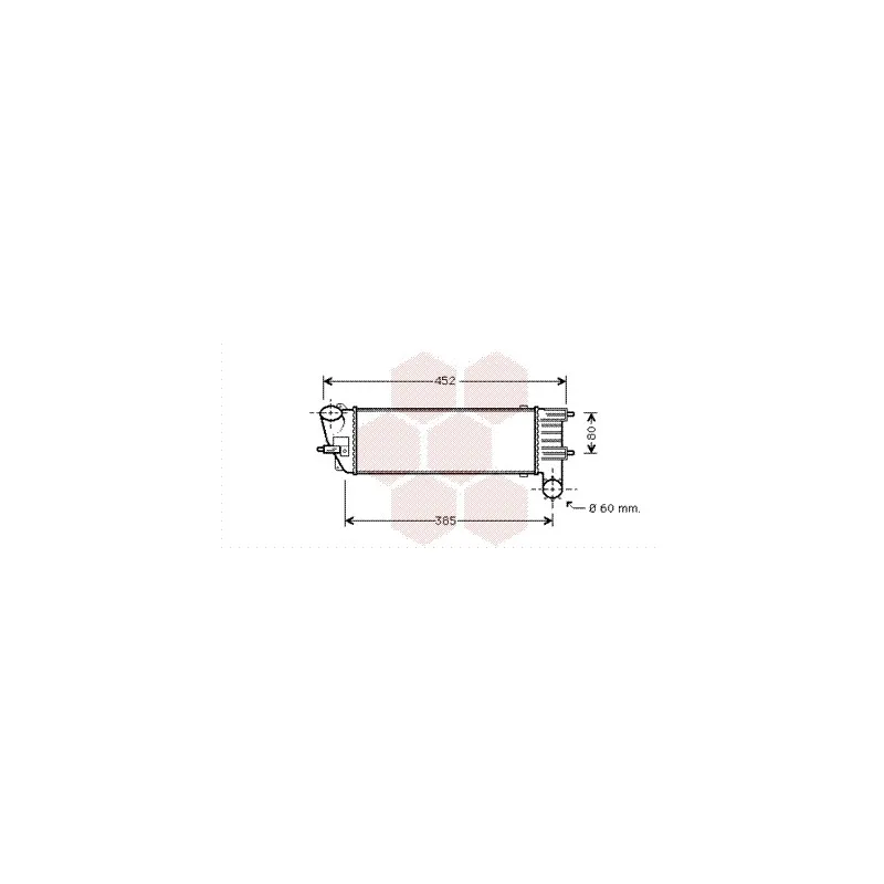 Intercooler, échangeur VAN WEZEL 40004344