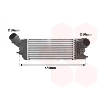 Intercooler, échangeur VAN WEZEL 40004345