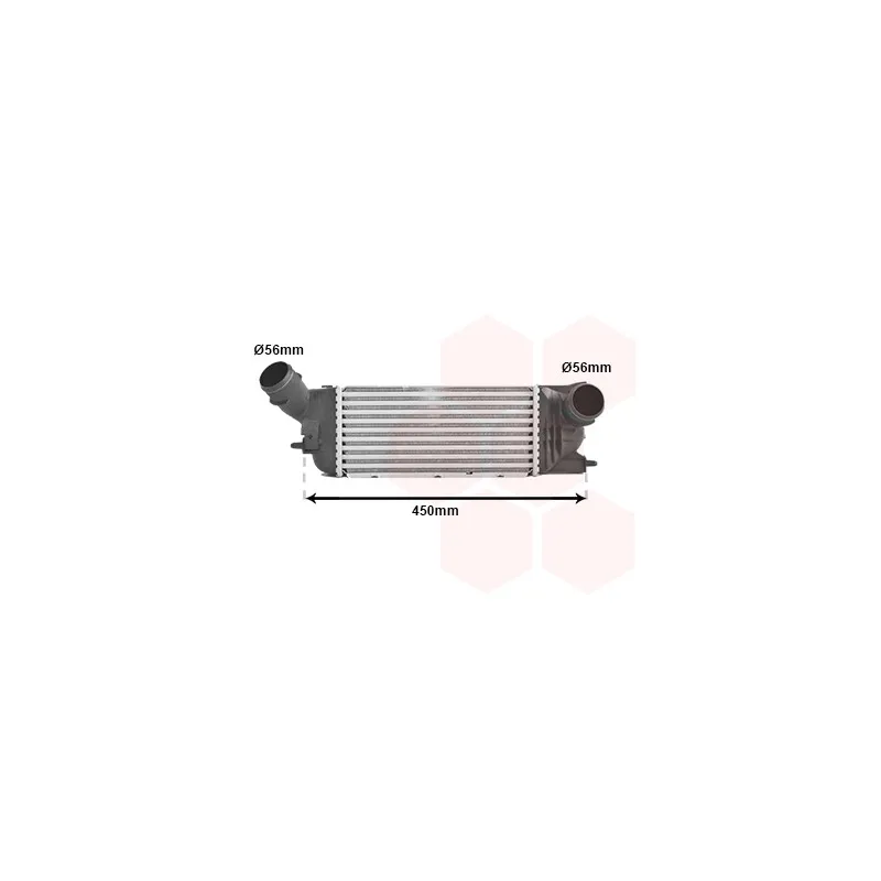 Intercooler, échangeur VAN WEZEL 40004345
