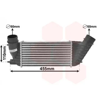 Intercooler, échangeur VAN WEZEL 40004347