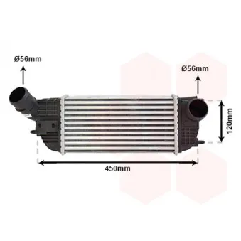 Intercooler, échangeur VAN WEZEL 40004362
