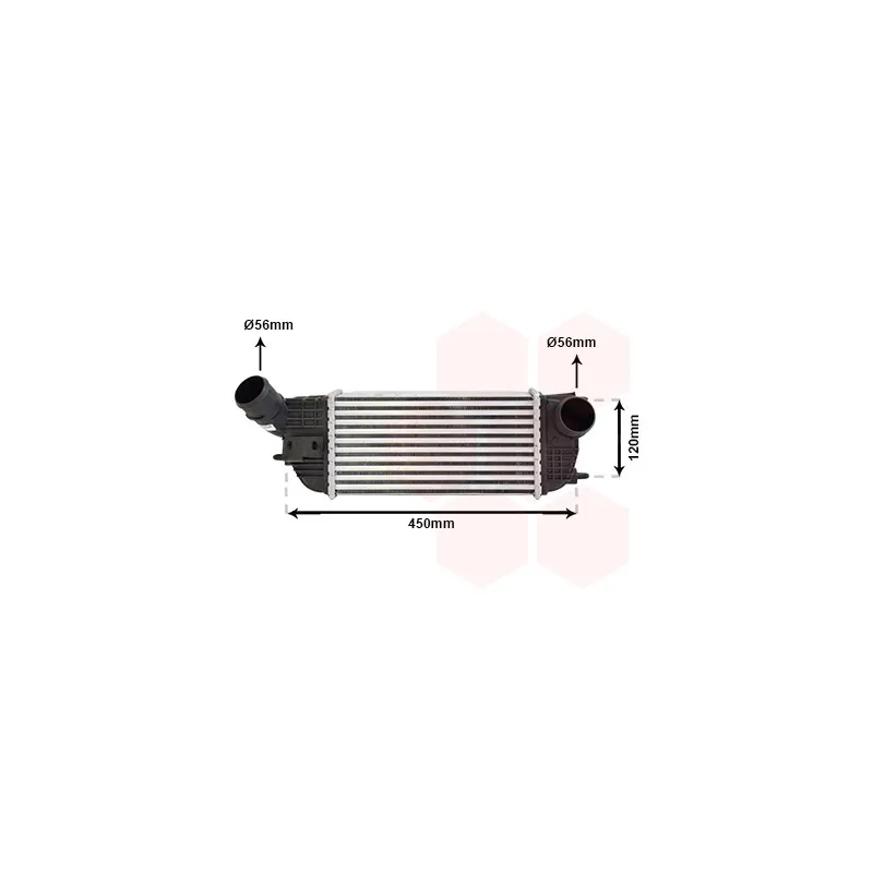 Intercooler, échangeur VAN WEZEL 40004362