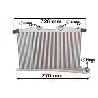 Intercooler, échangeur VAN WEZEL 40004363
