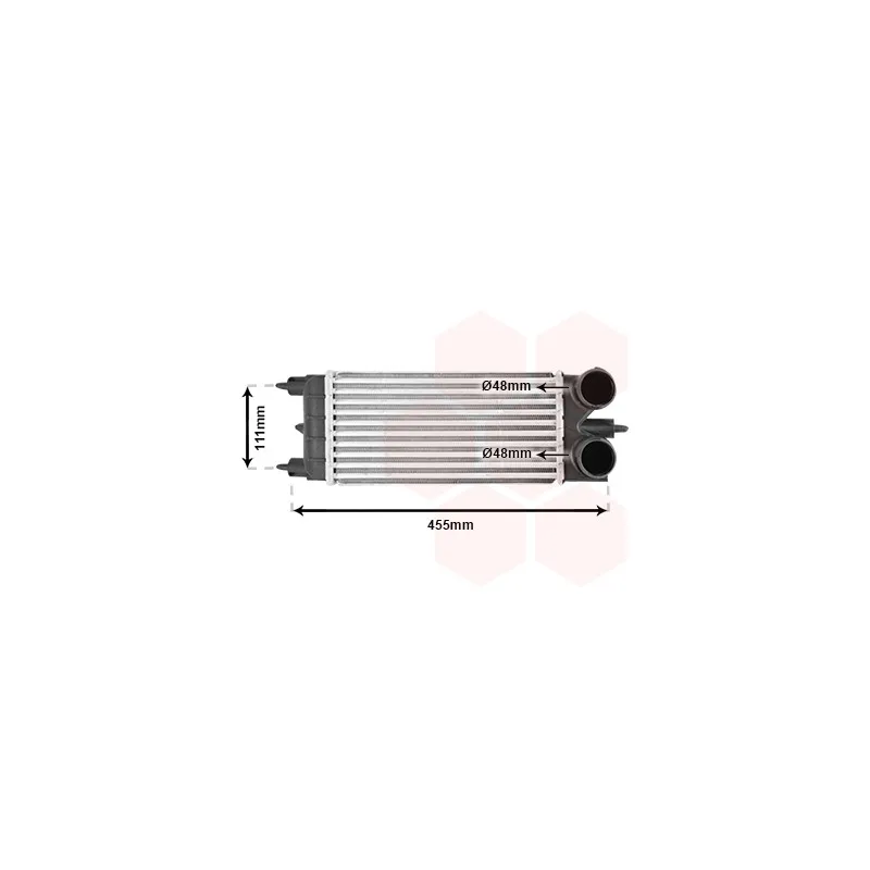 Intercooler, échangeur VAN WEZEL 40004365