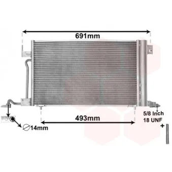 Condenseur, climatisation VAN WEZEL 40005186