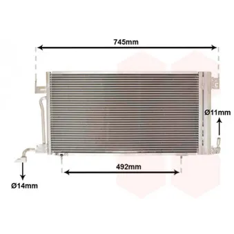 Condenseur, climatisation VAN WEZEL 40005187
