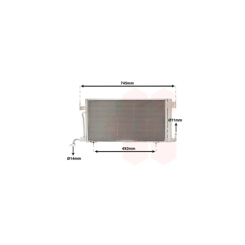 Condenseur, climatisation VAN WEZEL 40005187