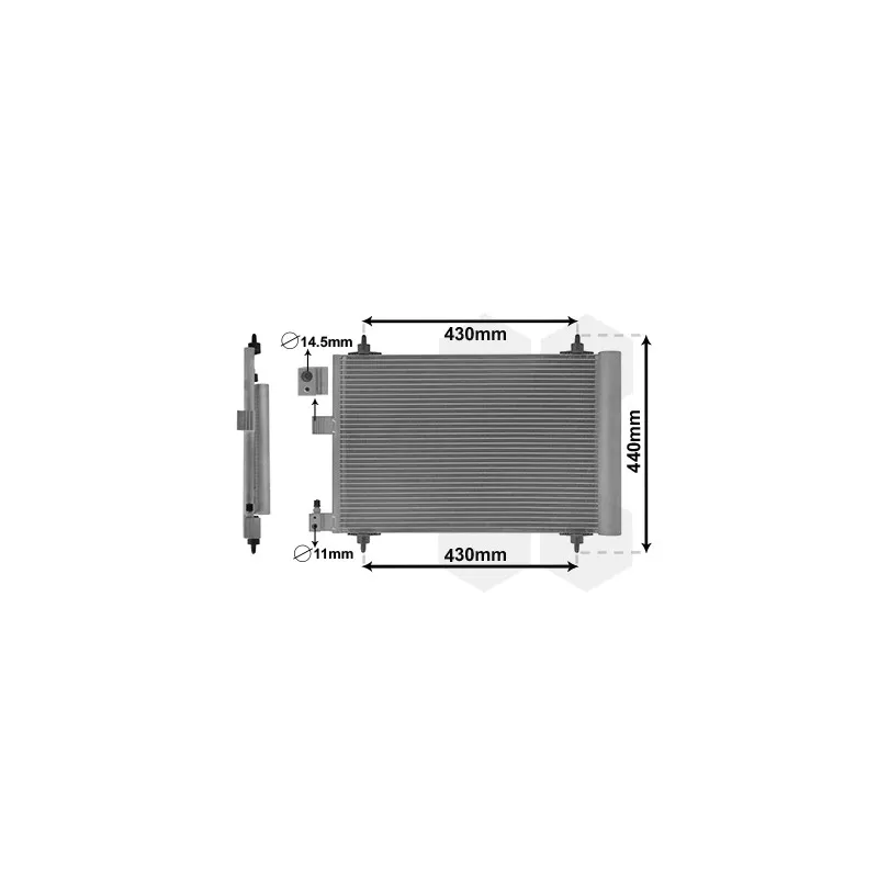 Condenseur, climatisation VAN WEZEL 40005193