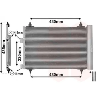 Condenseur, climatisation VAN WEZEL 40005209