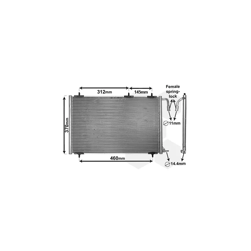Condenseur, climatisation VAN WEZEL 40005257