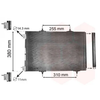 Condenseur, climatisation VAN WEZEL 40005291