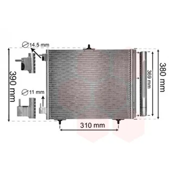 Condenseur, climatisation VAN WEZEL 40005295