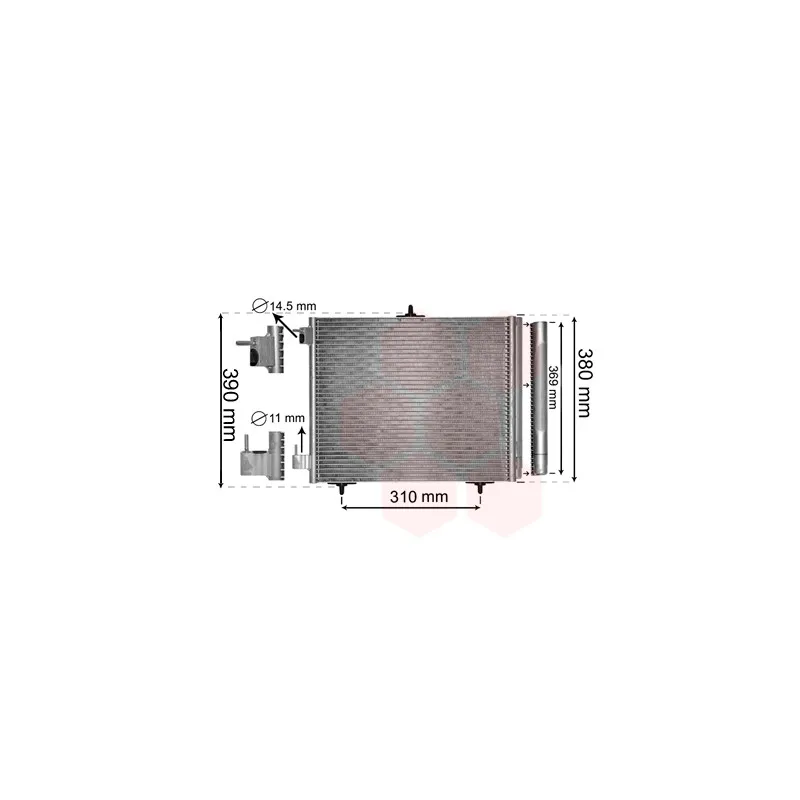 Condenseur, climatisation VAN WEZEL 40005295