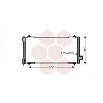 Condenseur, climatisation VAN WEZEL 40005301