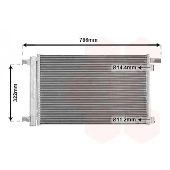 Condenseur, climatisation VAN WEZEL 40005364