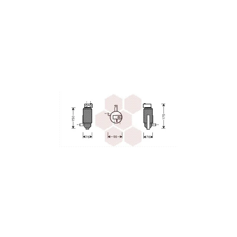 Filtre déshydratant, climatisation VAN WEZEL 4000D059
