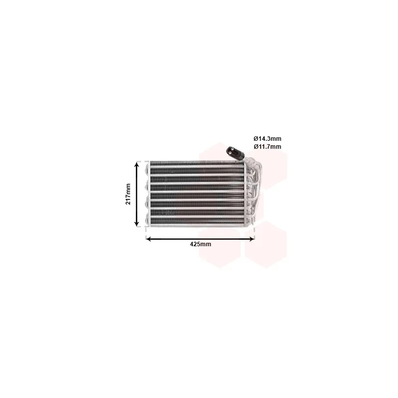 Évaporateur climatisation VAN WEZEL 4000V010