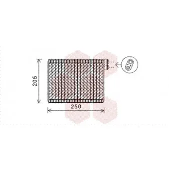 Évaporateur climatisation VAN WEZEL 4000V352