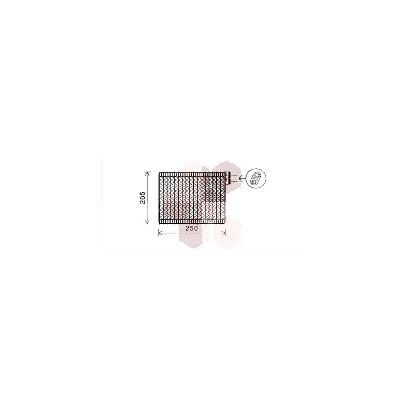 Évaporateur climatisation VAN WEZEL 4000V352