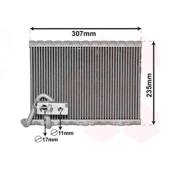 Évaporateur climatisation VAN WEZEL 4000V401
